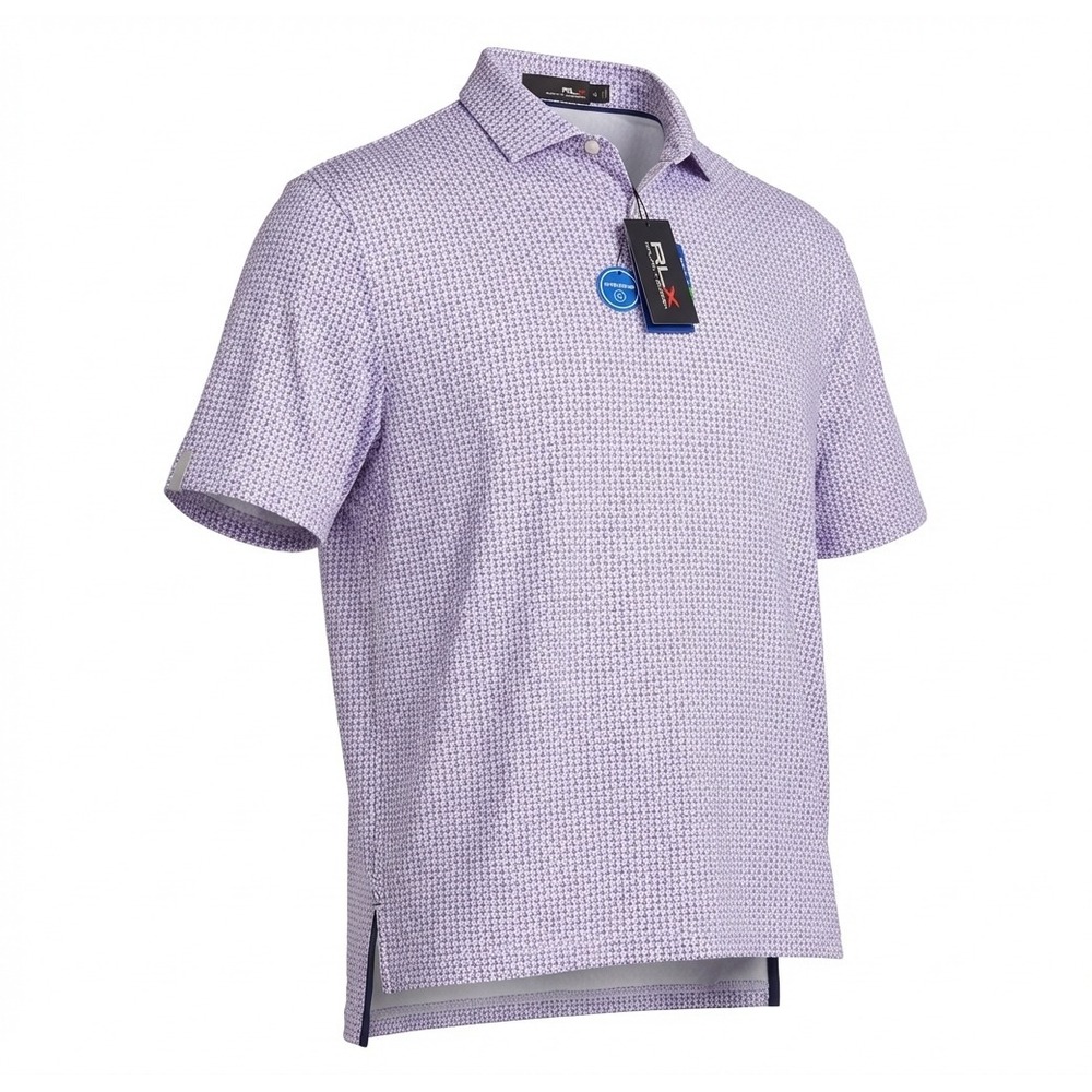 RLX Ralph Lauren Golf Polo Shirt‎ Small NWT Purple Micro Print Wicking Stretch